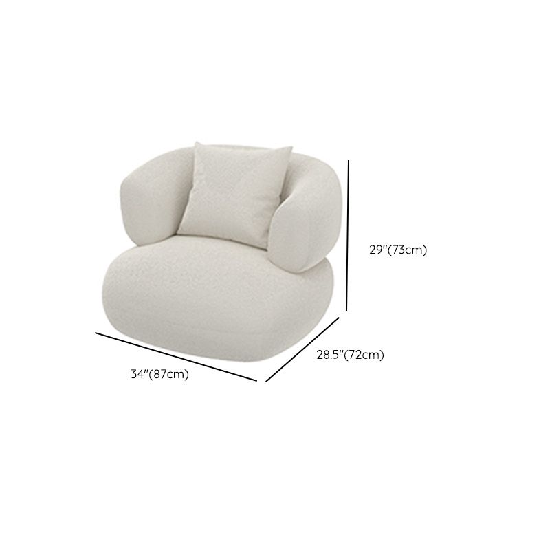 Almohadas de tela de sofá contemporáneas de 31 "de ancho asientos estacionarios blancos