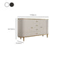 Stone Buffet Table Glam Buffet Credenza with Drawers and Cabinets Clearhalo 'buffet_sideboard' 'Buffets & Sideboards' 'furn' 'furn_buffet_sideboard' 'Furniture' 'Kitchen & Dining Furniture' 1200x1200_ff19d445-292c-4302-9292-4bf87f1e7fa2