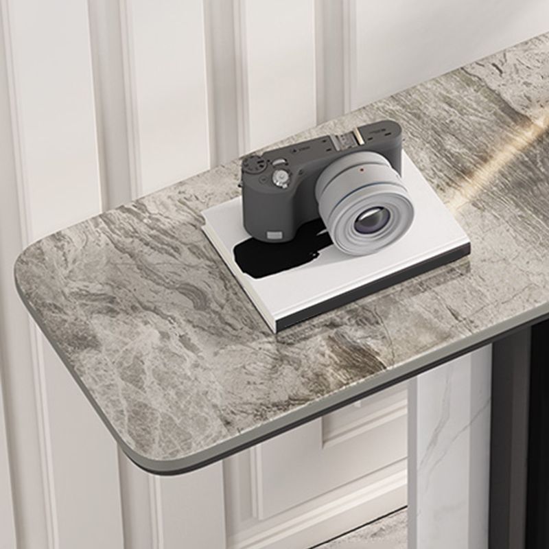 Contemporary Slate Sofa Table Scratch Resistant Stain Resistant Console Table Clearhalo 'Console Tables' 'console_tables' 'Entry & Mudroom Furniture' 'furn' 'furn_console_tables' 'Furniture' 1200x1200_ff1a490a-effe-4991-bffe-659db402c6b7