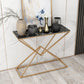 11.8" W Modern Console Accent Table Antique Finish Sofa Console Table in Marble Clearhalo 'Console Tables' 'console_tables' 'Entry & Mudroom Furniture' 'furn' 'furn_console_tables' 'Furniture' 1200x1200_ff1a70b4-b161-4492-a49c-06a335c8eaed
