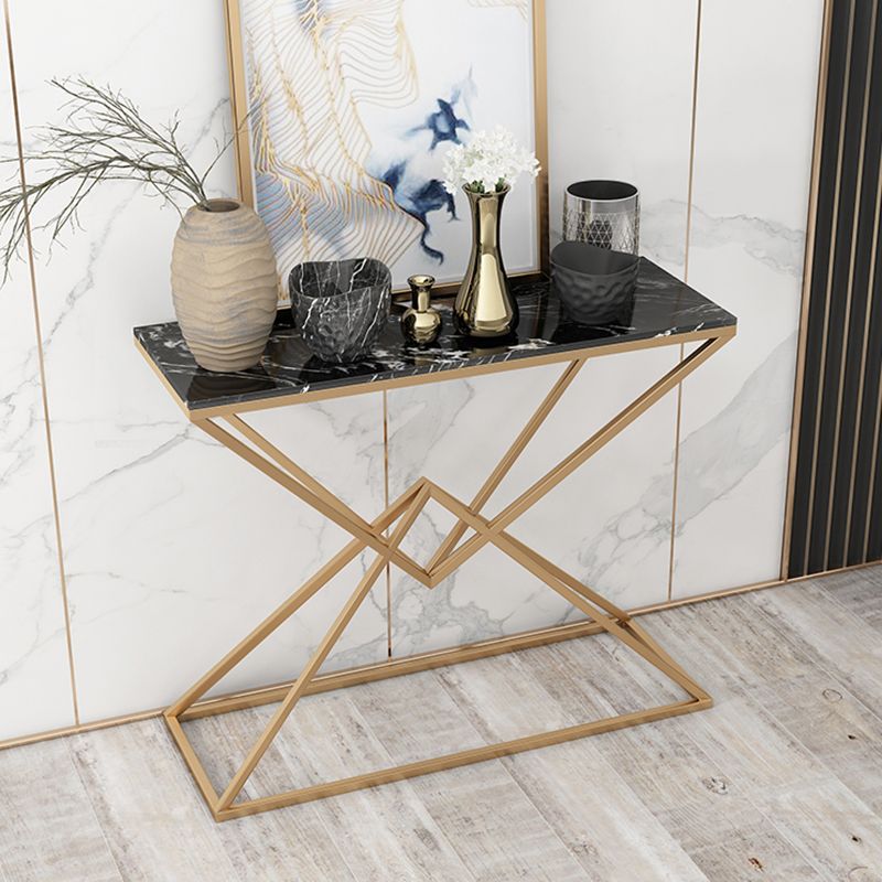 11.8" W Modern Console Accent Table Antique Finish Sofa Console Table in Marble Clearhalo 'Console Tables' 'console_tables' 'Entry & Mudroom Furniture' 'furn' 'furn_console_tables' 'Furniture' 1200x1200_ff1a70b4-b161-4492-a49c-06a335c8eaed