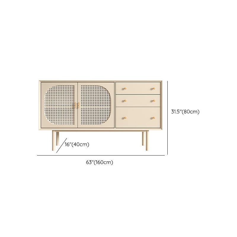 Modernismus Holz Sideboard Tabelle 3-Schüchter weiße Sideboard für Wohnzimmer