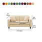 Living Room Contemporary Standard Square Arm Stationary Slipcovered Sofa