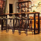 Industrial Rectangle Bar Height Table Solid Wood Bar Height Bistro Bar Desk Clearhalo 'Bar Furniture' 'Bar Tables' 'bar_tables' 'furn' 'furn_bar_tables' 'Furniture' 'Kitchen & Dining Furniture' 1200x1200_ff1f9ee7-0d96-4381-9e51-9a28a74c0eff