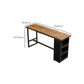 Juego de mesa de bar con base de caballete, mesa de bar y taburetes de madera maciza y metal, 1/3 piezas