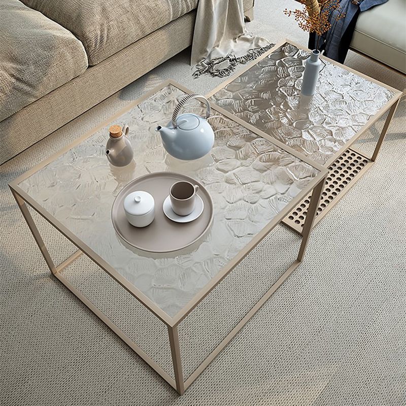 Modern Style Black/off-white/gold Metal Base Square Side Table Clearhalo 'Coffee & Accent Tables' 'End & Side Tables' 'end_side_table' 'end_side_tables' 'furn' 'furn_end_side_tables' 'Furniture' 'furniture_end_side_table' 'Living Room Furniture' 1200x1200_ff202658-130e-484a-b9fe-b7d5d1e1aae4