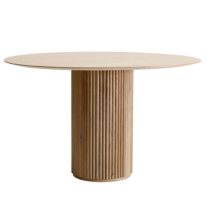 Contemporary Round Dining Table Ash Solid Wood Table with Pedestal Base for Dining Room Clearhalo ' dining_table' 'Dining Tables & Seating' 'Dining Tables' 'furn' 'furn_dining_table' 'Furniture' 'furniture_dining_table' 'Kitchen & Dining Furniture' 'kitchen&dining_furn' 'kitchen' 'kitchen_dining_table' 1200x1200_ff20ecec-3132-4fdd-9a09-bbddc92a79fb