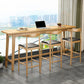Eigentijdse bar-eettafel voor binnen, rechthoekig houten aanrechttafel