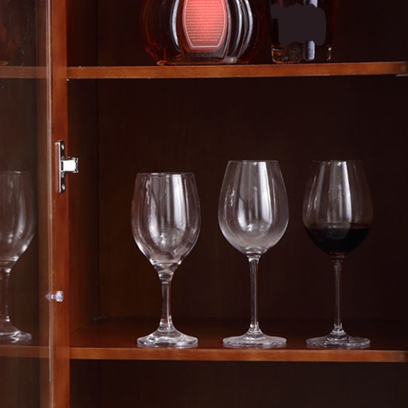 Contemporary Glass Paned Cabinet in Rubberwood 1/2-Door Solid Wood Storage Cabinet Clearhalo 'Cabinets & Chests' 'cabinets_chests' 'furn' 'furn_cabinets_chests' 'Furniture' 'Living Room Furniture' 1200x1200_ff23c5d6-e424-49d9-97d1-1524d60d81f3