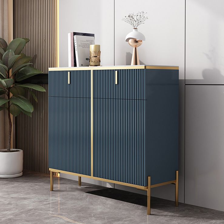 グラムスタイルのビュッフェサイドボード焼結ストーントップサーバードアとダイニングルーム用の引き出し付き