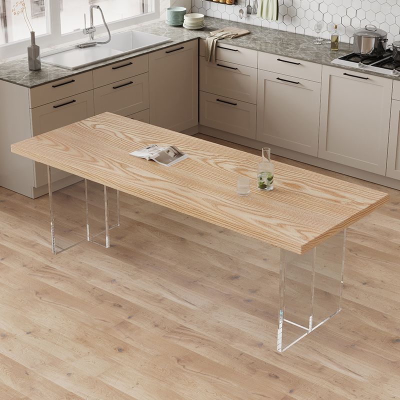 Table à manger de style simplicité Table en bois massif naturel pour la cuisine à la maison