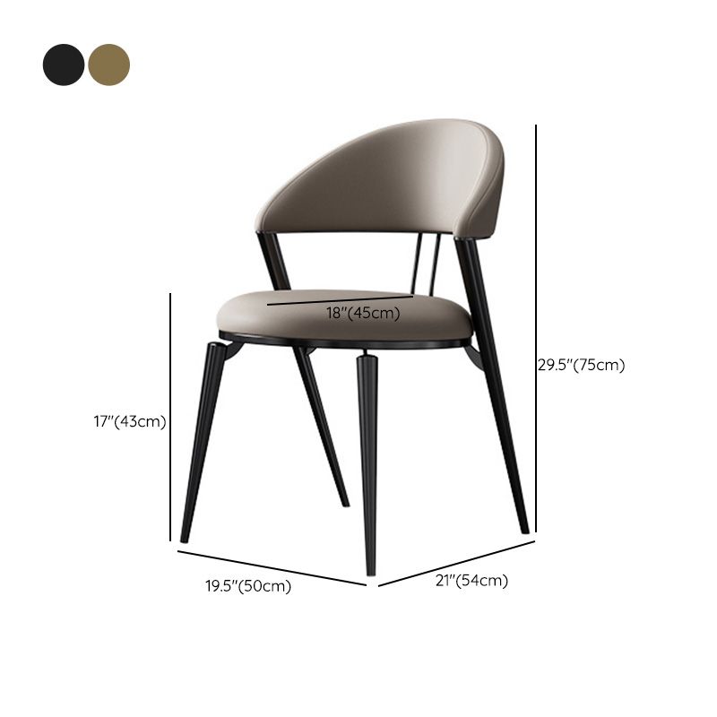 Modern Indoor Kitchen Dining Chair Open Back Dining Side Chair Clearhalo 'Dining Chairs' 'Dining Tables & Seating' 'dining_chair' 'furn' 'furn_dining_chair' 'Furniture' 'Kitchen & Dining Furniture' 1200x1200_ff271c70-0002-47b6-95a5-baf1bd546078