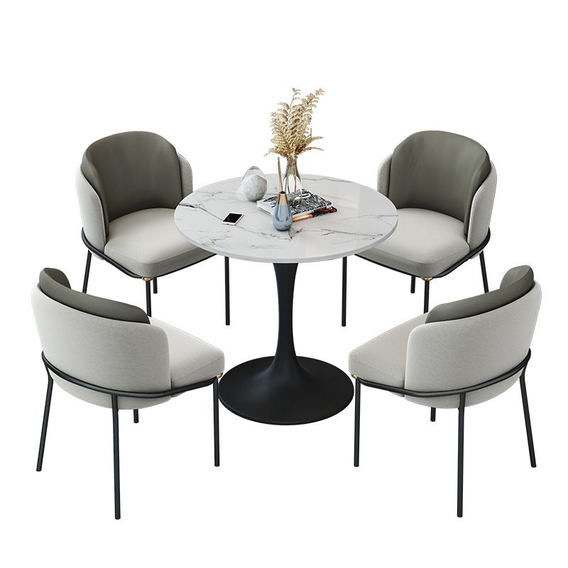 Contemporary 1/2/3/4/5 Pieces Dining Set Sintered Stone Dining Table for Kitchen Clearhalo 'Dining Room Sets' 'Dining Tables & Seating' 'dining_room_set' 'Furniture' 'furniture_dining_room_set' 'Kitchen & Dining Furniture' 'kitchen&dining_furn' 'kitchen' 1200x1200_ff279378-e989-4214-a338-6a1c5c9f0be7