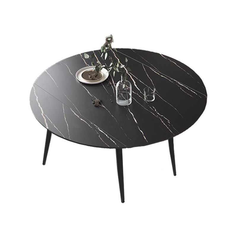 Stone Contemporary Round Dinner Table Matte Finish 4 Legs Table for Home Clearhalo ' dining_table' 'Dining Tables & Seating' 'Dining Tables' 'furn' 'furn_dining_table' 'Furniture' 'furniture_dining_table' 'Kitchen & Dining Furniture' 'kitchen&dining_furn' 'kitchen' 'kitchen_dining_table' 1200x1200_ff28f595-d34b-433c-b2c8-2082a543fb45