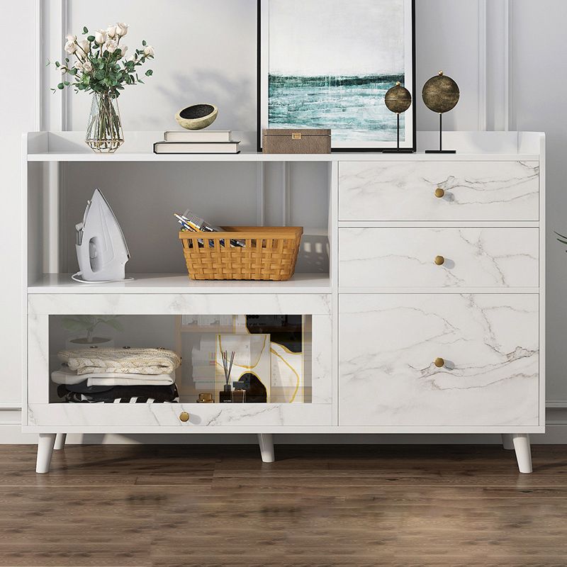 Bracket Legs Accent Cabinet with Drawers and Doors Cabinet for Living Room Clearhalo 'Cabinets & Chests' 'cabinets_chests' 'furn' 'furn_cabinets_chests' 'Furniture' 'Living Room Furniture' 1200x1200_ff2a5727-daf0-485e-b2ea-3ee39e43d58b