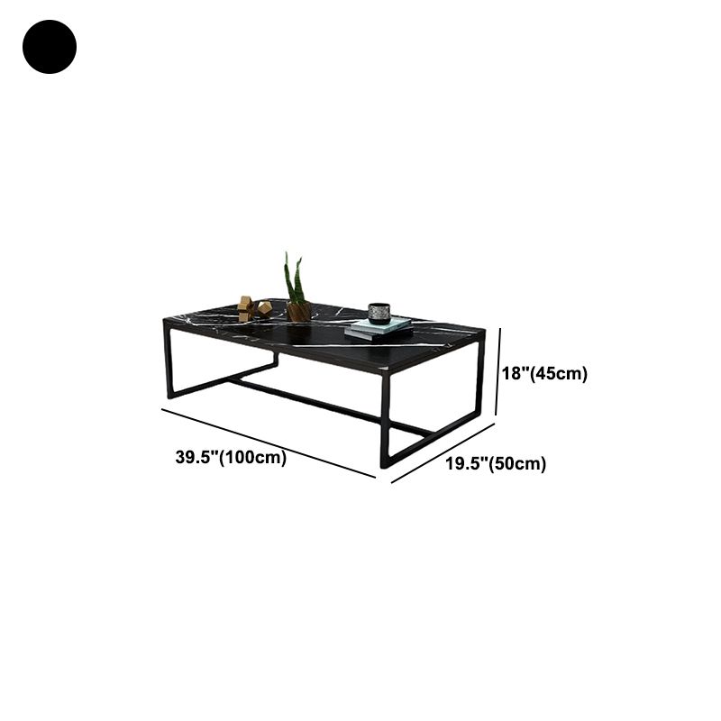 17.7" Tall Modern Steel Trestle Base Rectangular Wood Top Coffee Table Clearhalo 'Coffee & Accent Tables' 'Coffee Tables' 'coffee_tables' 'furn' 'furn_coffee_tables' 'Furniture' 'furniture_coffee_tables' 'Living Room Furniture' 1200x1200_ff2b00fd-87c1-4c54-ba6f-e82fbd99076a