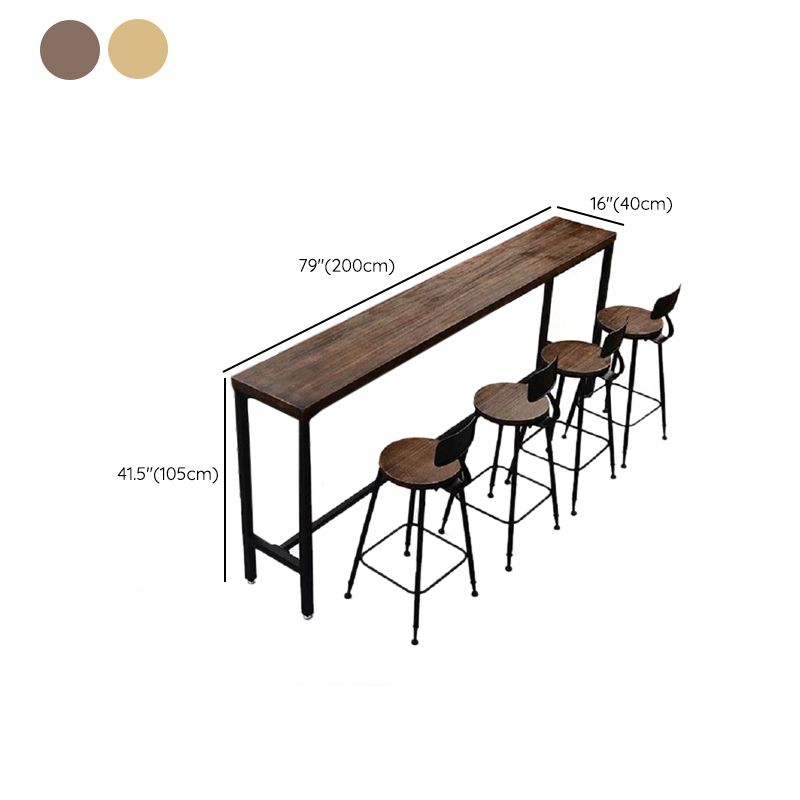Industriële bar-eettafel voor binnen, barkruktafel van metaal en hout