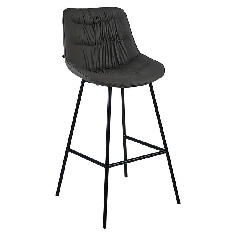 Industrial Bar-stool PU Leather Counter Bar Stool with Metal Legs Clearhalo 'Bar Furniture' 'Bar Stools' 'bar_stools' 'furn' 'furn_bar_stools' 'Furniture' 'furniture_bar_stools' 'Kitchen & Dining Furniture' 1200x1200_ff2be7c4-bd82-4c93-8e74-884dd63011f2
