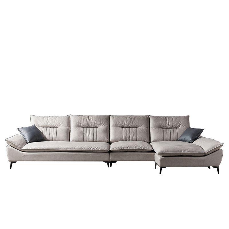 Contemporary Cushions Sofa 39.37"High Flared Arm Stain Resistant Sofa Clearhalo 'furn' 'furn_sectionals' 'Furniture' 'furniture_sectionals' 'kitchen' 'kitchen_sectionals' 'Living Room Furniture' 'Sectionals' 1200x1200_ff2cac9c-40eb-4f4e-86ea-cbc865b4ed17