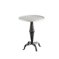 Pedestal Round Side End Table Rustic Distressed Side End Table