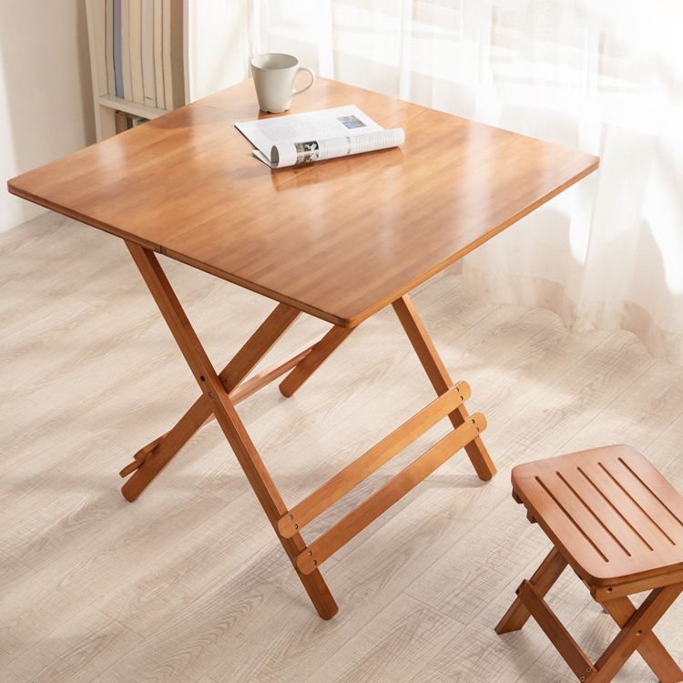 Contemporary Natural Wood Table Bamboo Home Dining Table with Pedestal Clearhalo 'Dining Tables & Seating' 'Dining Tables' 'dining_table' 'furn' 'furn_dining_table' 'Furniture' 'furniture_dining_table' 'Kitchen & Dining Furniture' 'kitchen' 'kitchen_dining_table' 1200x1200_ff2e9c68-7c9f-48f0-b0d4-da65183d1db3