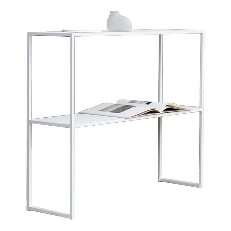 Tavolo da console a 1 scaffale moderno in ferro slitta di divani console di stoccaggio del rettangolo