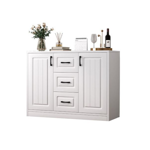 Contemporary White Wooden Accent Cabinet with Doors and Drawers Clearhalo 'Cabinets & Chests' 'cabinets_chests' 'furn' 'furn_cabinets_chests' 'Furniture' 'Living Room Furniture' 1200x1200_ff325e22-7f50-41ac-a43b-2e6c79448cbd