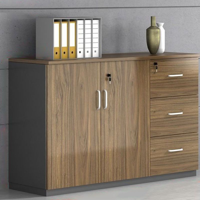 Armadio di archiviazione in stile contemporaneo Abbazzinamento laterale in legno con archiviazione di bloccaggio