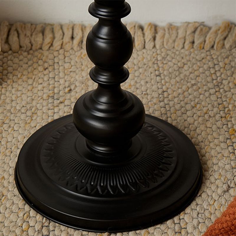 20.5" Tall Metal Pedestal End Table Round Accent Side Table in Black/White Clearhalo 'Coffee & Accent Tables' 'End & Side Tables' 'end_side_tables' 'furn' 'furn_end_side_tables' 'Furniture' 'Living Room Furniture' 1200x1200_ff334dc6-4013-4a7c-be44-0050d7963c2e