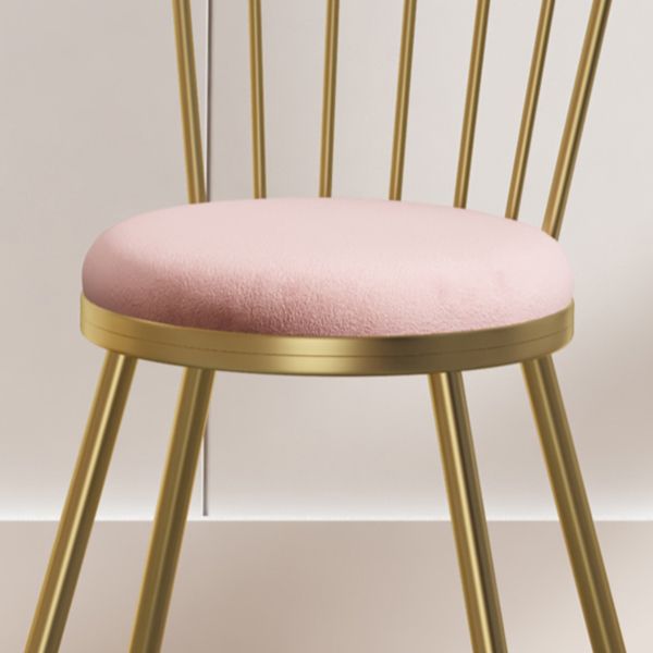 Nordic Armless Backrest Counter Stool Iron Dessert Shop Bar Stool with Pedal and Cushion Clearhalo 'Bar Furniture' 'Bar Stools' 'bar_stools' 'furn' 'furn_bar_stools' 'Furniture' 'Kitchen & Dining Furniture' 1200x1200_ff33a059-e8e7-4388-bdaf-5a8ac9a92aa5