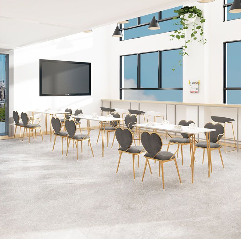 Glam Velvet Dining Room Chairs Metal Arm Dining Chair for Restaurant Use Clearhalo ' kitchen&dining_furn' 'Dining Chairs' 'Dining Tables & Seating' 'dining_chair' 'furn' 'furn_dining_chair' 'Furniture' 'furniture_dining_chair' 'Kitchen & Dining Furniture' 'kitchen' 1200x1200_ff3402c1-199a-4725-9366-3ced4a5b265b