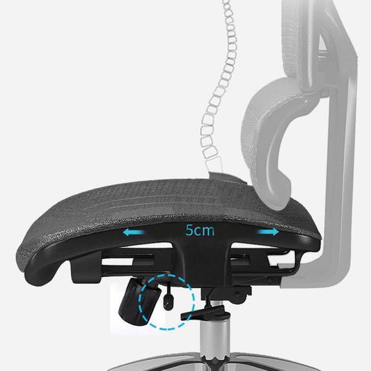 人間工学に基づいた高さ調整可能なオフィスチェア腰椎サポートスイベルコンピューターメッシュチェア