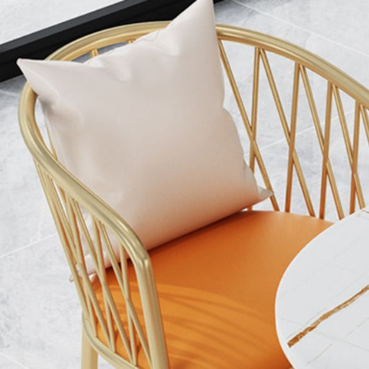 北欧1/3/5ピースダイニングセットダイニングルーム用の丸い石のダイニングテーブル