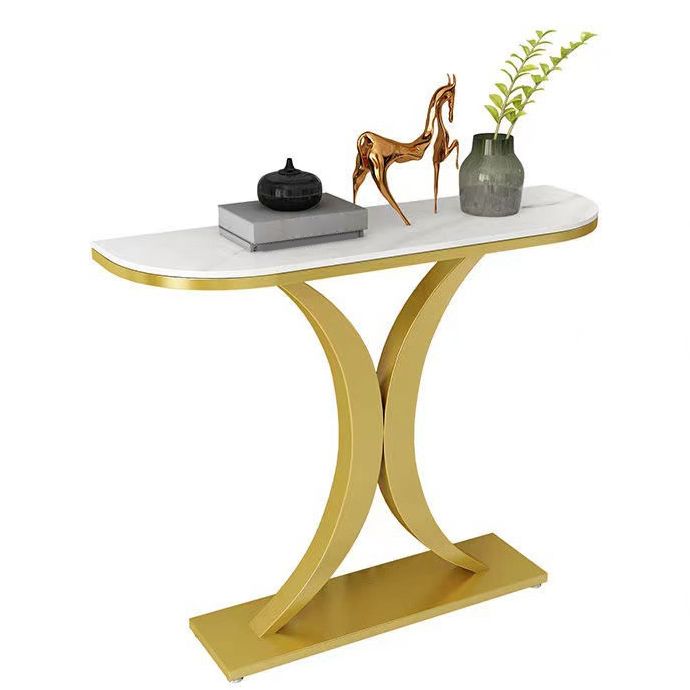 31.5 "de altura Glam Accent Tabla 1 Mesa de consola de piedra para Hall para Hall