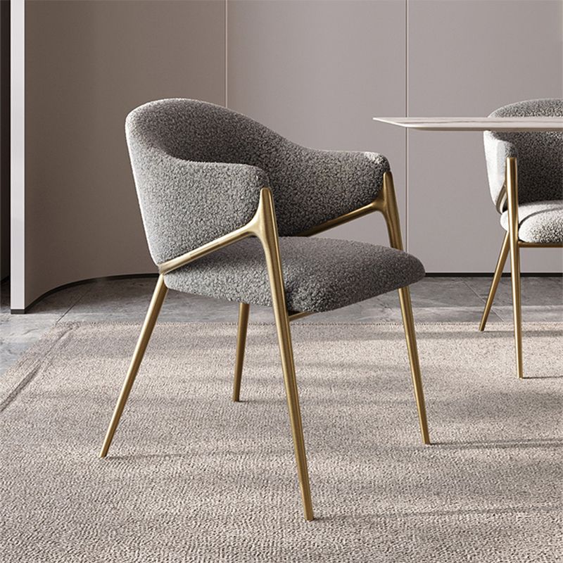 Glam Indoor Upholstered Dining Chair Gold Legs Parsons Arm Chair Clearhalo 'Dining Chairs' 'Dining Tables & Seating' 'dining_chair' 'furn' 'furn_dining_chair' 'Furniture' 'Kitchen & Dining Furniture' 1200x1200_ff366f7f-8495-4c95-8f22-6f289c9a0f86