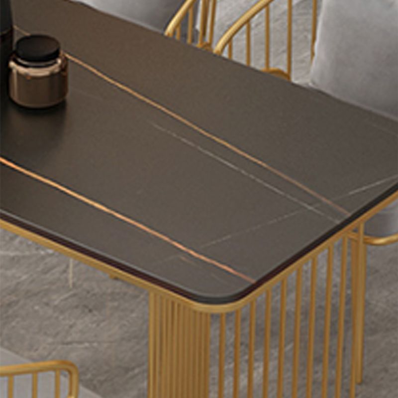Rectangle Dining Table Traditional Luxury Double Pedestal Dining Table for Dining Room Clearhalo 'Dining Tables & Seating' 'Dining Tables' 'dining_table' 'furn' 'furn_dining_table' 'Furniture' 'Kitchen & Dining Furniture' 1200x1200_ff369d68-1213-463e-9313-72f88245e87b