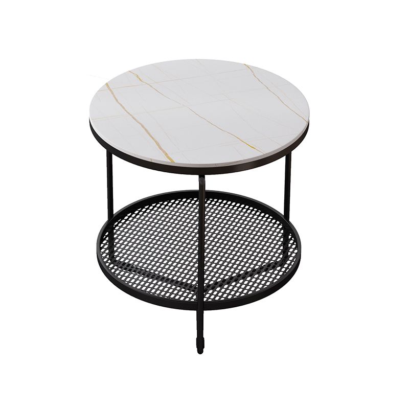 21"H Contemporary Cocktail Table Storage Round Coffee Cocktail Table Clearhalo 'Coffee & Accent Tables' 'Coffee Tables' 'coffee_tables' 'furn' 'furn_coffee_tables' 'Furniture' 'Living Room Furniture' 1200x1200_ff3747f7-74c9-4992-8514-4ab91d1bc906