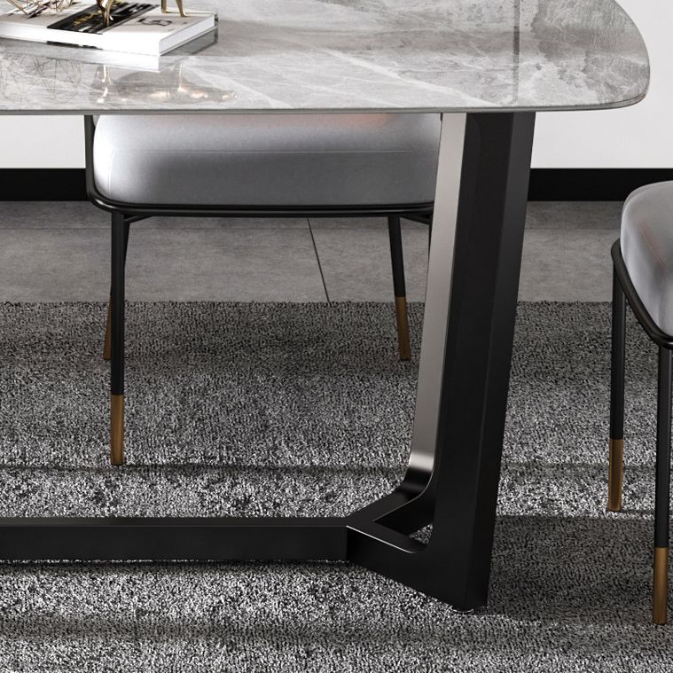 Modern Dining Set Stone 1/5/6/7 Pieces Dining Furniture for Indoor Clearhalo 'Dining Room Sets' 'Dining Tables & Seating' 'dining_room_set' 'furn' 'furn_dining_room_set' 'Furniture' 'Kitchen & Dining Furniture' 1200x1200_ff3a9db9-8b20-4ec3-b0a7-48869a5aa6a1