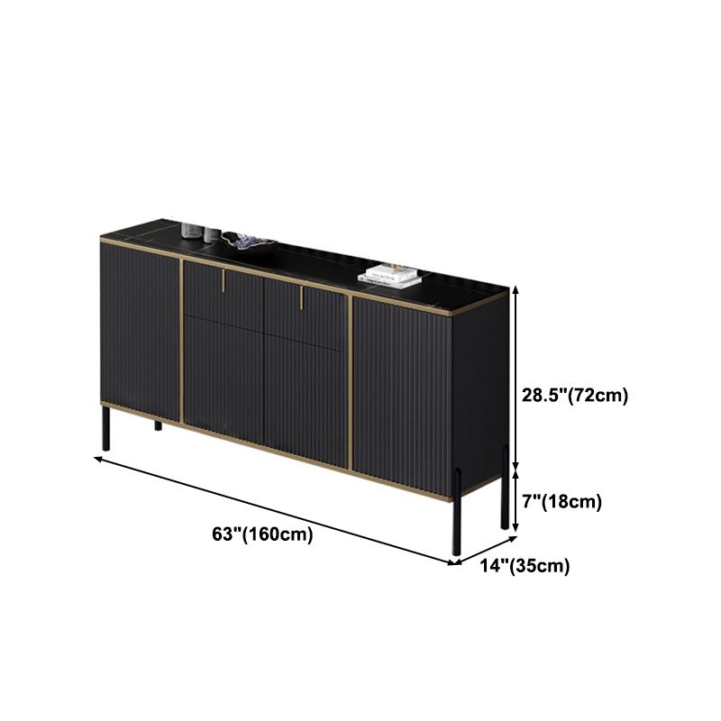 Glamstil Buffet Sideboard Sintered Stone Top Server mit Tür und Schublade für Wohnzimmer