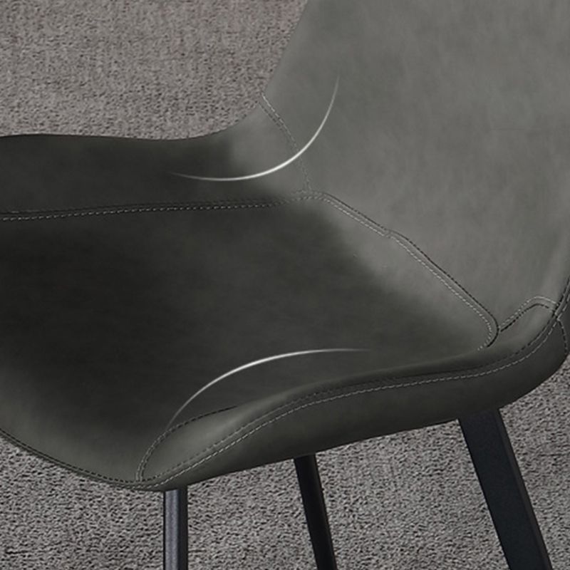 Modern Style Dining Chairs Armless Side Chairs with Metal Legs for Kitchen Clearhalo ' kitchen&dining_furn' 'Dining Chairs' 'Dining Tables & Seating' 'dining_chair' 'furn' 'furn_dining_chair' 'Furniture' 'furniture_dining_chair' 'Kitchen & Dining Furniture' 'kitchen' 1200x1200_ff3dff33-00bc-40b0-a2bd-97efc8d2f137