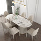 Traditional Luxury Oval Dining Table Sintered Stone Table with White Double Pedestal for Dining Room Clearhalo ' dining_table' 'Dining Tables & Seating' 'Dining Tables' 'furn' 'furn_dining_table' 'Furniture' 'furniture_dining_table' 'Kitchen & Dining Furniture' 'kitchen&dining_furn' 'kitchen' 'kitchen_dining_table' 1200x1200_ff3e2e72-1c1a-4151-b563-0f176469acd8
