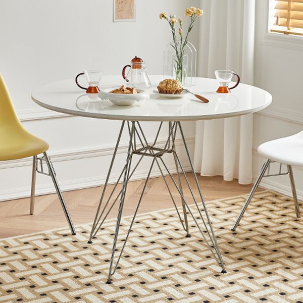 Modern Style Dining Table Round Dining Table with Metal Base for Home Use Clearhalo ' dining_table' 'Dining Tables & Seating' 'Dining Tables' 'Furniture' 'furniture_dining_table' 'Kitchen & Dining Furniture' 'kitchen&dining_furn' 'kitchen' 'kitchen_dining_table' 1200x1200_ff3ea935-f3d7-4bb1-9bd1-8fa3168ce761