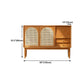 Cajón Pine Wood aparador de estantería ajustable moderna Credenza para sala de estar