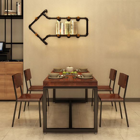 Traditional Style Solid Wood Dining Set with Traditional Height Table and Trestle Base Clearhalo 'Dining Room Sets' 'Dining Tables & Seating' 'dining_room_set' 'furn' 'furn_dining_room_set' 'Furniture' 'furniture_dining_room_set' 'Kitchen & Dining Furniture' 'kitchen&dining_furn' 'kitchen' 1200x1200_ff424b74-cb7c-4771-93ea-1b484e5f4463