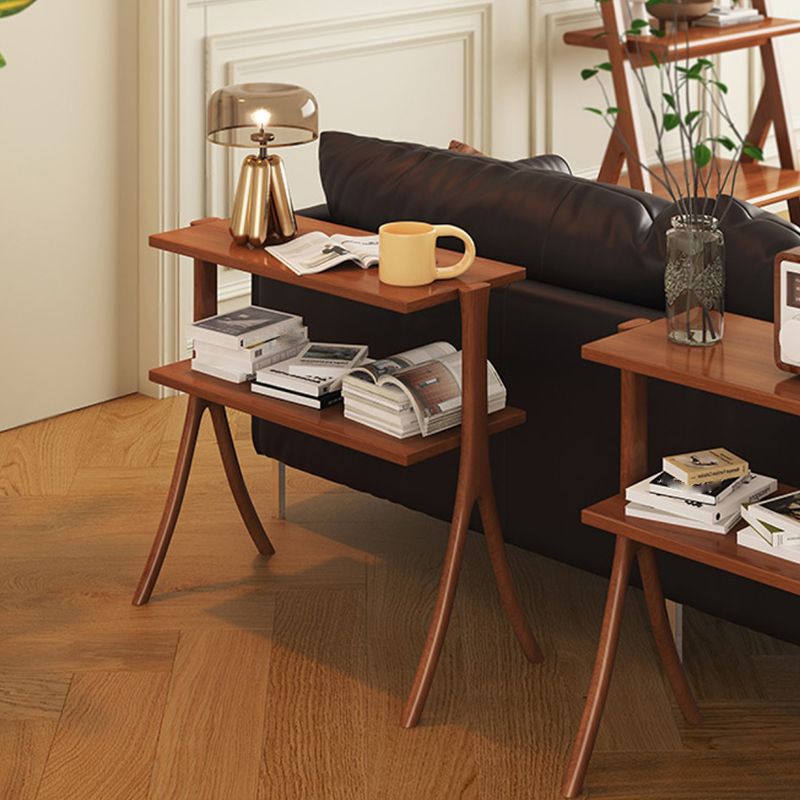 Bibliothèque horizontale de style moderne ouvre à l'arrière avec 2 étagères