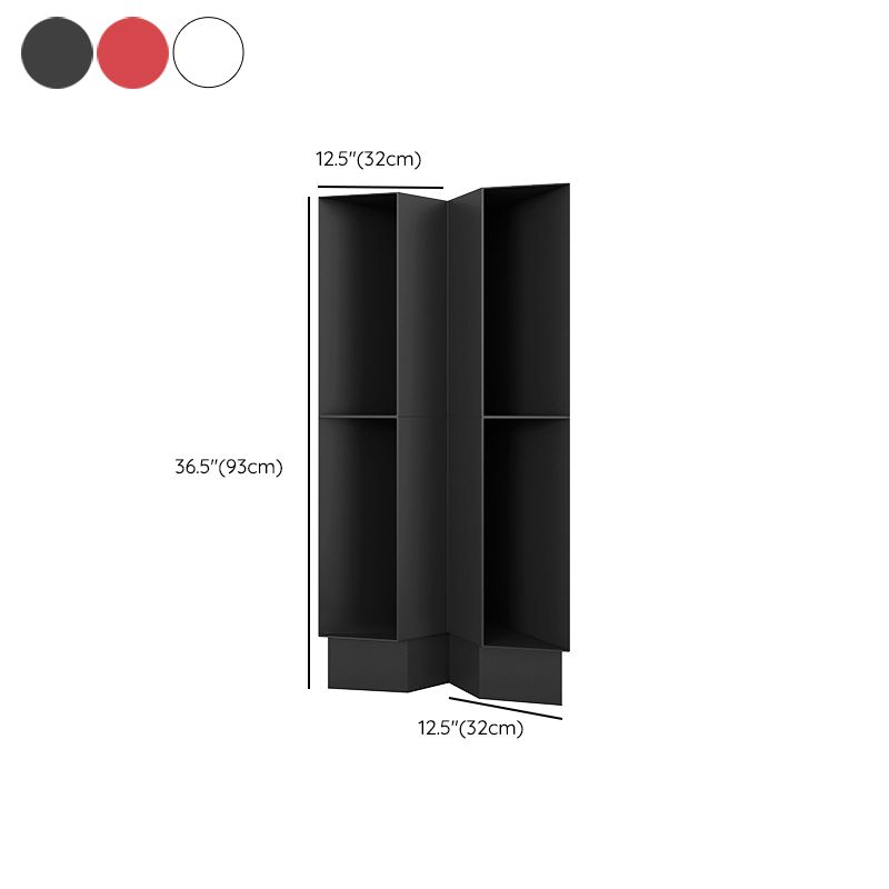 Urban Metal Bookshelf Closed Back Vertical Bookcase for Living Room