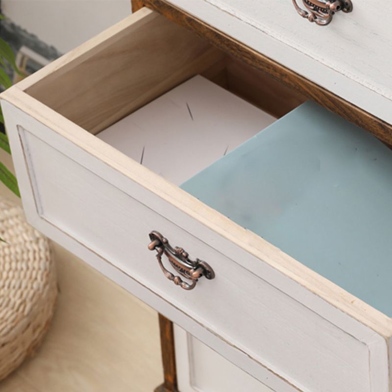 Casse di deposito verticale da 12 "W il torace in legno vintage con cassetti