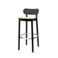 Wood Dining Stools Contemporary Armless Bar Stools with Footrest