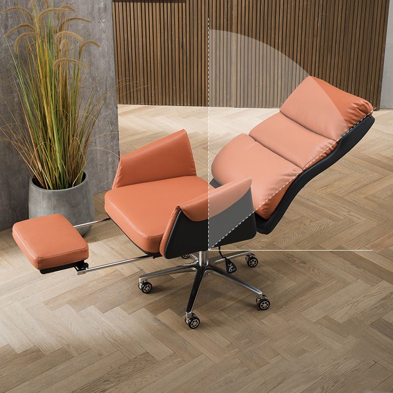 Modern Slide High Back Office Chair Leather Executive Chair with Footrest Clearhalo 'furn' 'furn_office_chair' 'Furniture' 'Office Chairs' 'Office Furniture' 'office_chair' 1200x1200_ff4741cd-226e-4f37-9af4-9a062130c169