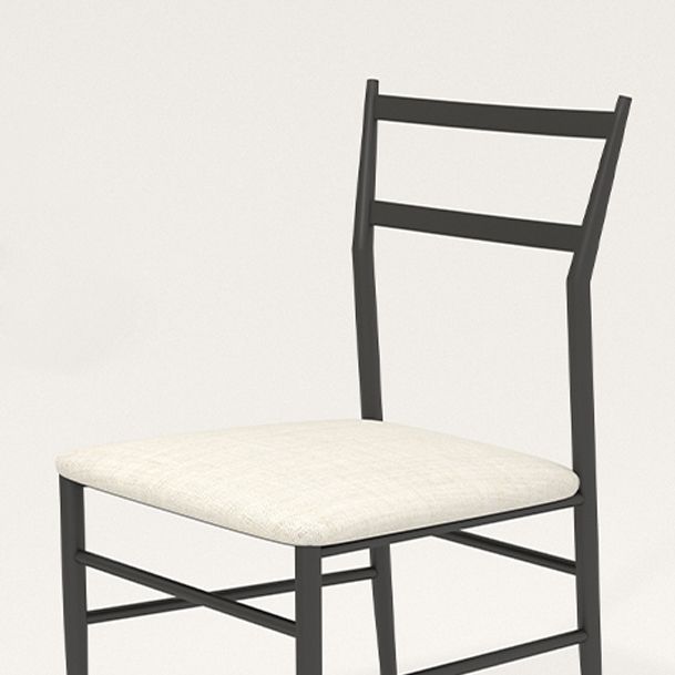 Upholstered Armless Dining Chairs Ladder Back Side Chairs with Metal Legs Clearhalo ' kitchen&dining_furn' 'Dining Chairs' 'Dining Tables & Seating' 'dining_chair' 'furn' 'furn_dining_chair' 'Furniture' 'furniture_dining_chair' 'Kitchen & Dining Furniture' 'kitchen' 1200x1200_ff4a6392-cc1a-41ec-b317-0d5cb1f5747f